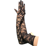 55cm Elbow Length Lace Bride Gloves