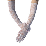 55cm Elbow Length Lace Bride Gloves