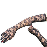 55cm Elbow Length Lace Bride Gloves