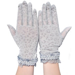 Ladies' Sexy Leopard Print Mesh Short Gloves