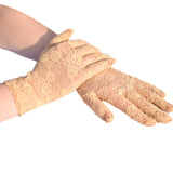 Ladies' Thin Floral Lace Short Gloves