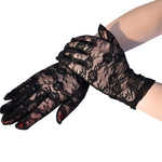 Ladies' Thin Floral Lace Short Gloves