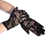 Ladies' Thin Floral Lace Short Gloves