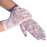 Ladies' Thin Floral Lace Short Gloves