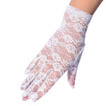 Ladies' Thin Floral Lace Short Gloves