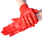 Ladies' Thin Floral Lace Short Gloves