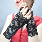 20cm Ladies Floral Lace Fingerless Gloves