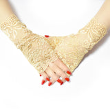 20cm Ladies Floral Lace Fingerless Gloves