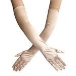 Elbow Length Satin Gloves for Weddings Cosplay 1920s Retro Ball