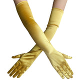 Elbow Length Satin Gloves for Weddings Cosplay 1920s Retro Ball