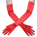 Elbow Length Satin Gloves for Weddings Performances Balls Dances