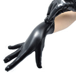 Wet look Short Punk Gloves