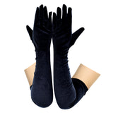 Ladies' Elbow Length Winter Velvet Gloves