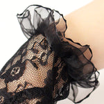 #1103 Wrist Length Floral Lace Gloves