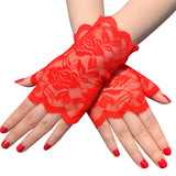 #1134 Fingerless Lace Gloves Short