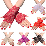 #1134 Fingerless Lace Gloves Short