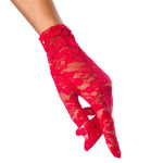 #1136 Lady's Short Cherry Blossoms Lace Gloves