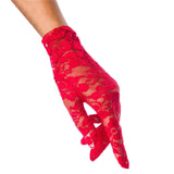 #1136 Lady's Short Cherry Blossoms Lace Gloves