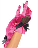 #1221 Vintage prom gloves with fishnet and bow-knot